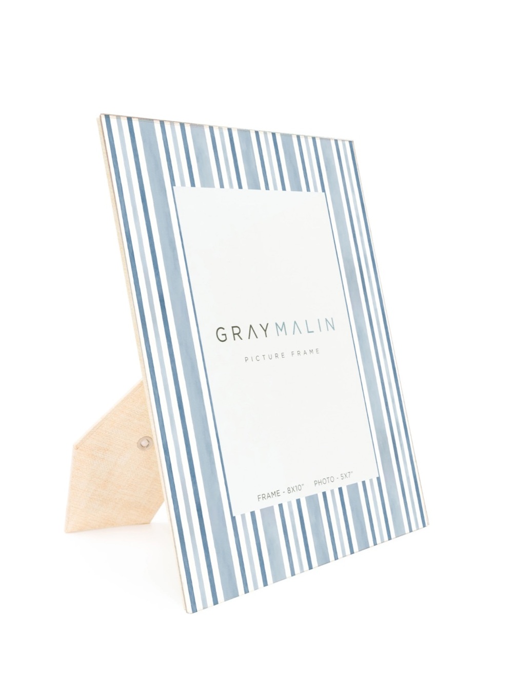 Gray Malin Cabana Photo Picture Frame Blue White Stripe NWT